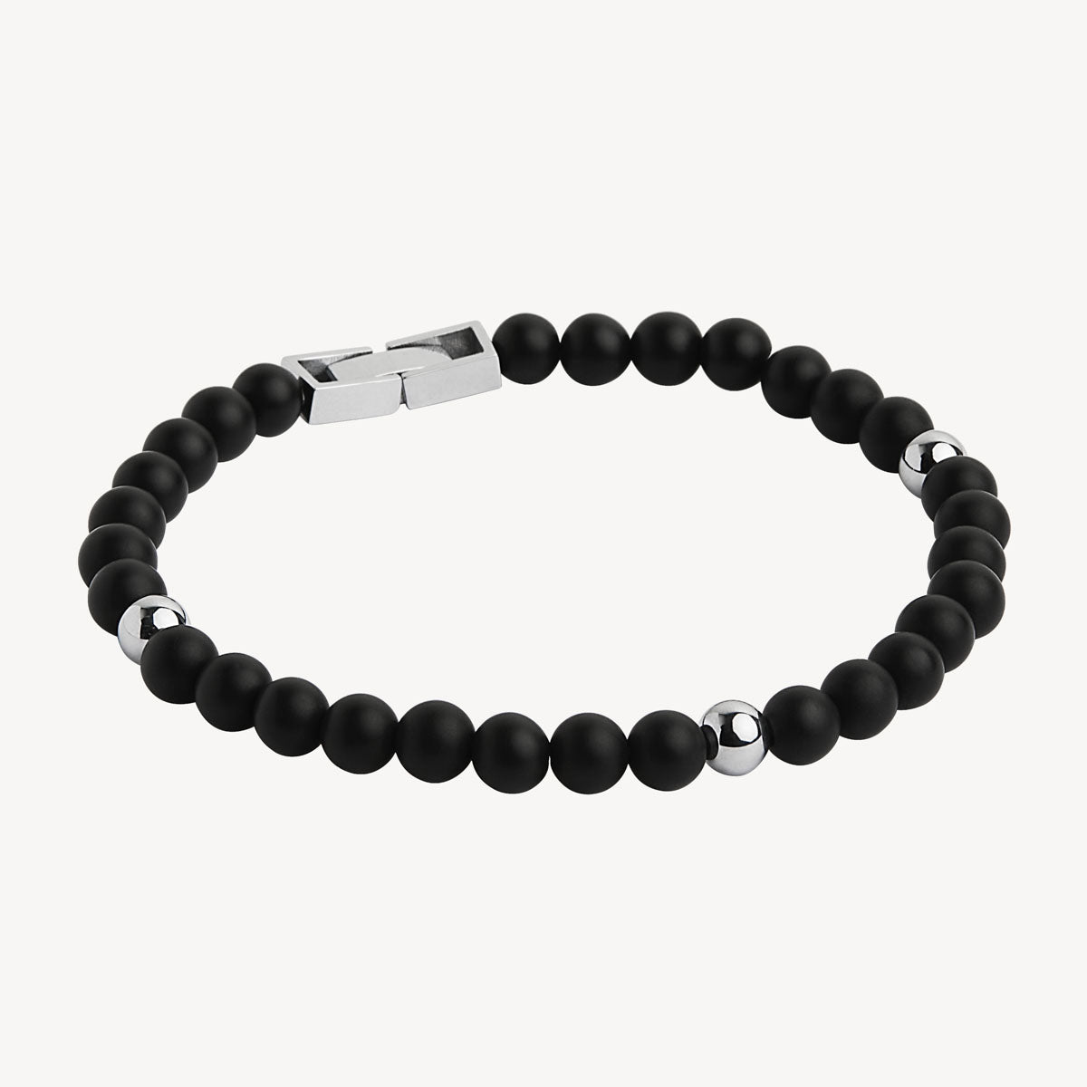 Najo Atlas Men's Beaded Bracelet - Black Onyx (6mm)