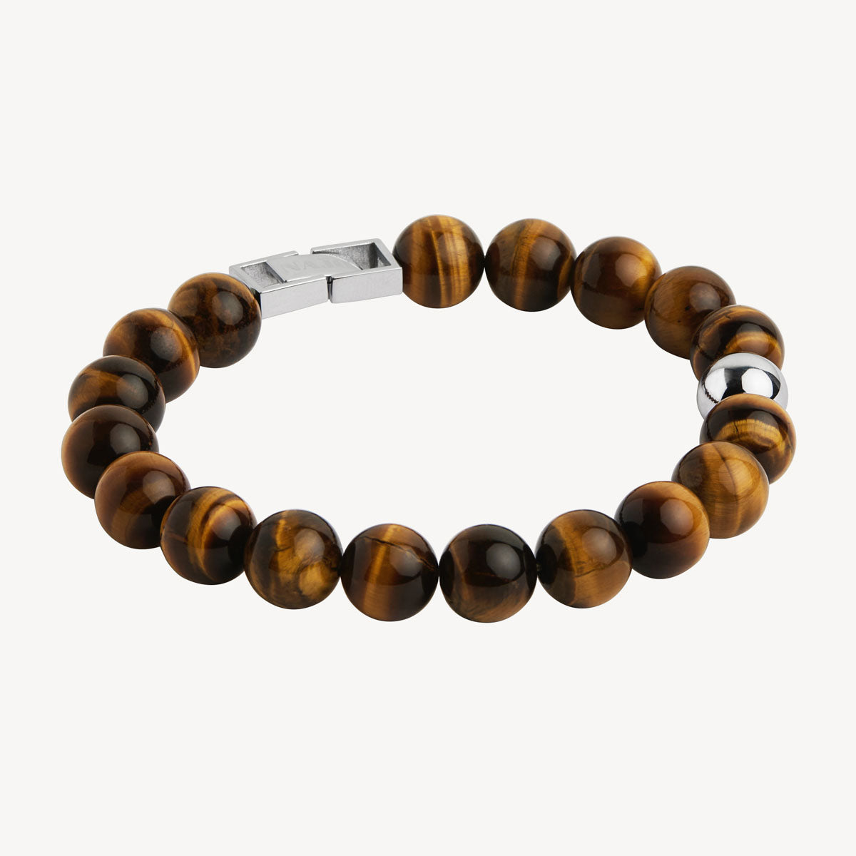 Najo Atlas Men's Beaded Bracelet -Tiger's Eye (10mm)