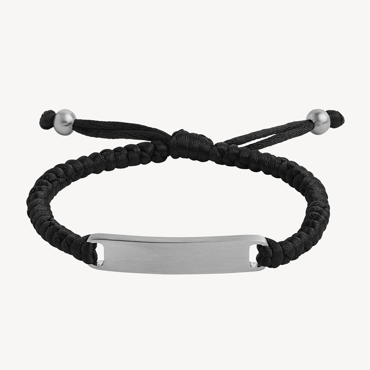 Najo Elemental Men’s Cord Identity Bracelet-Black