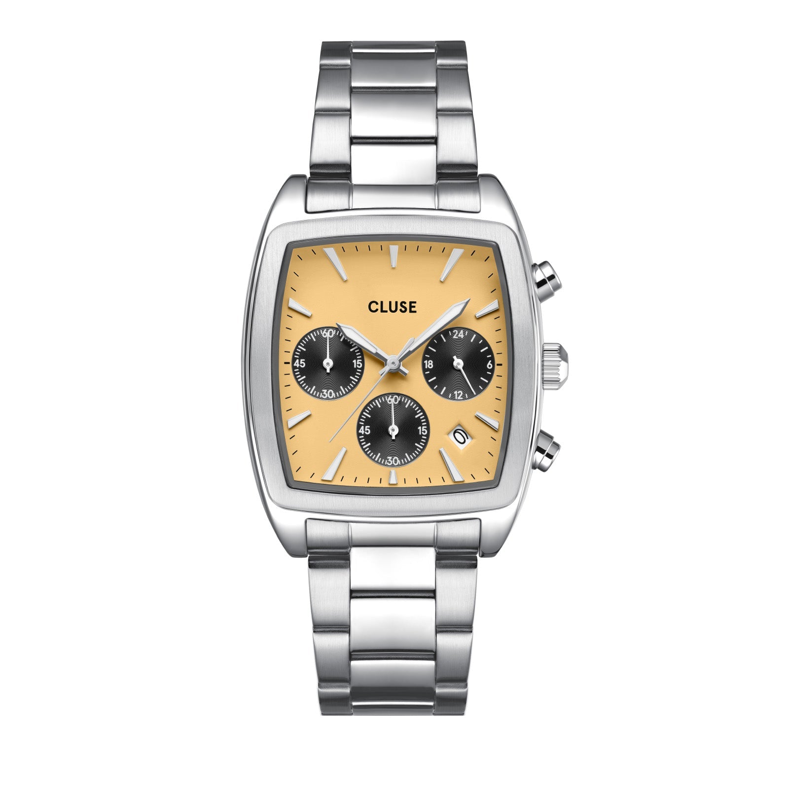 CLUSE Quartaut Chrono Yellow/Silver Link