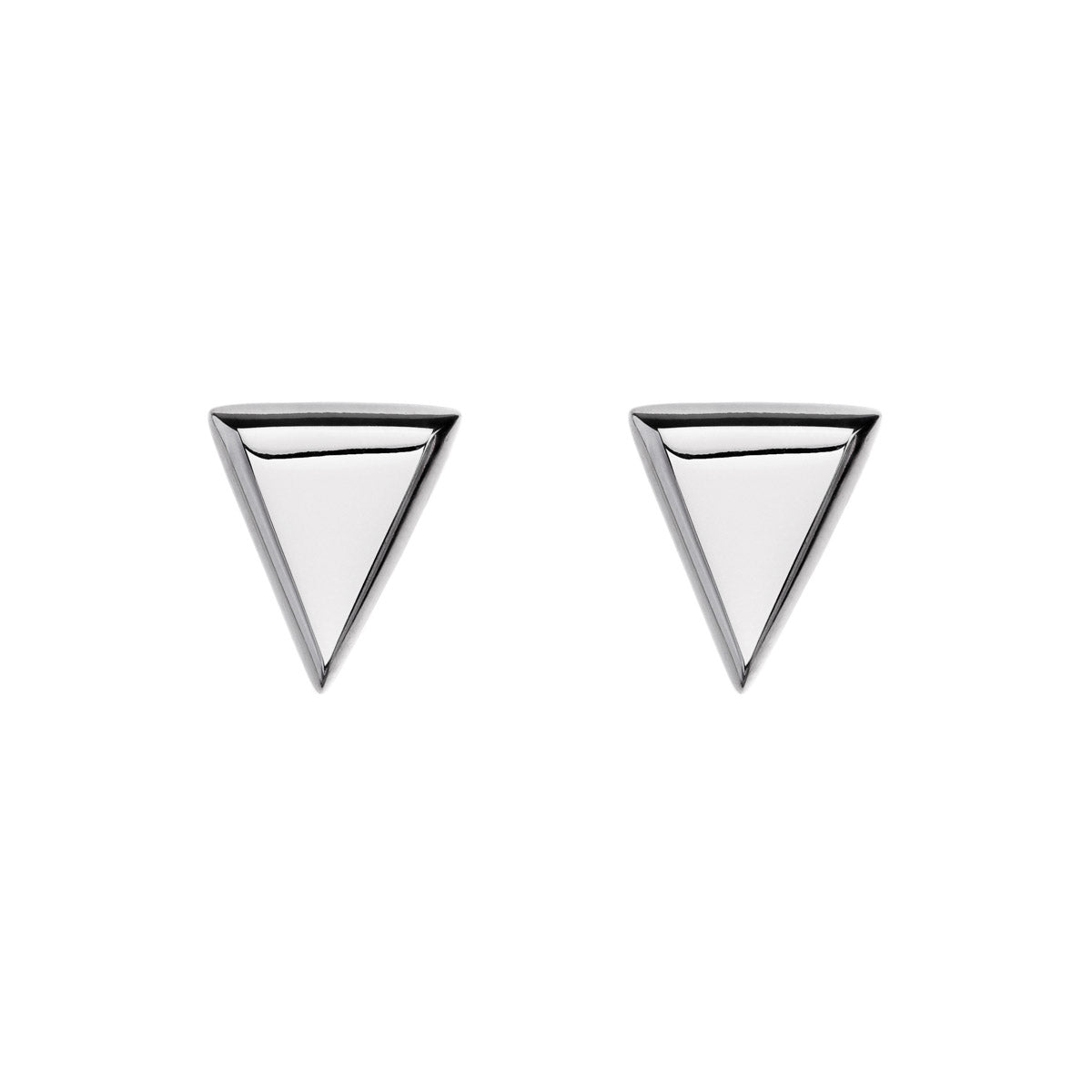 Najo Triangle Silver Stud Earrings