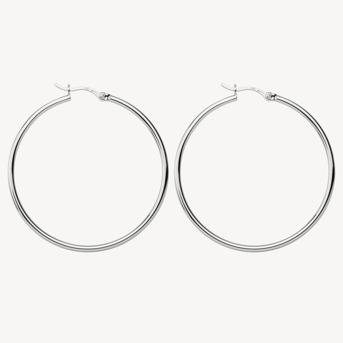 Najo Simple Hoop 2x45mm - Sterling Silver