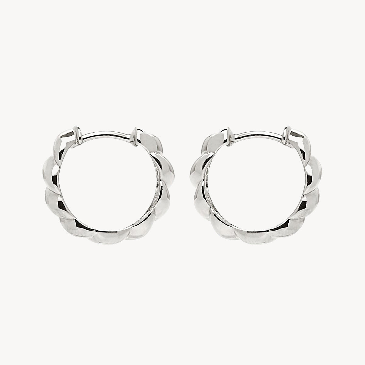 Najo Zippy Twist Huggie Earring - Sterling Silver