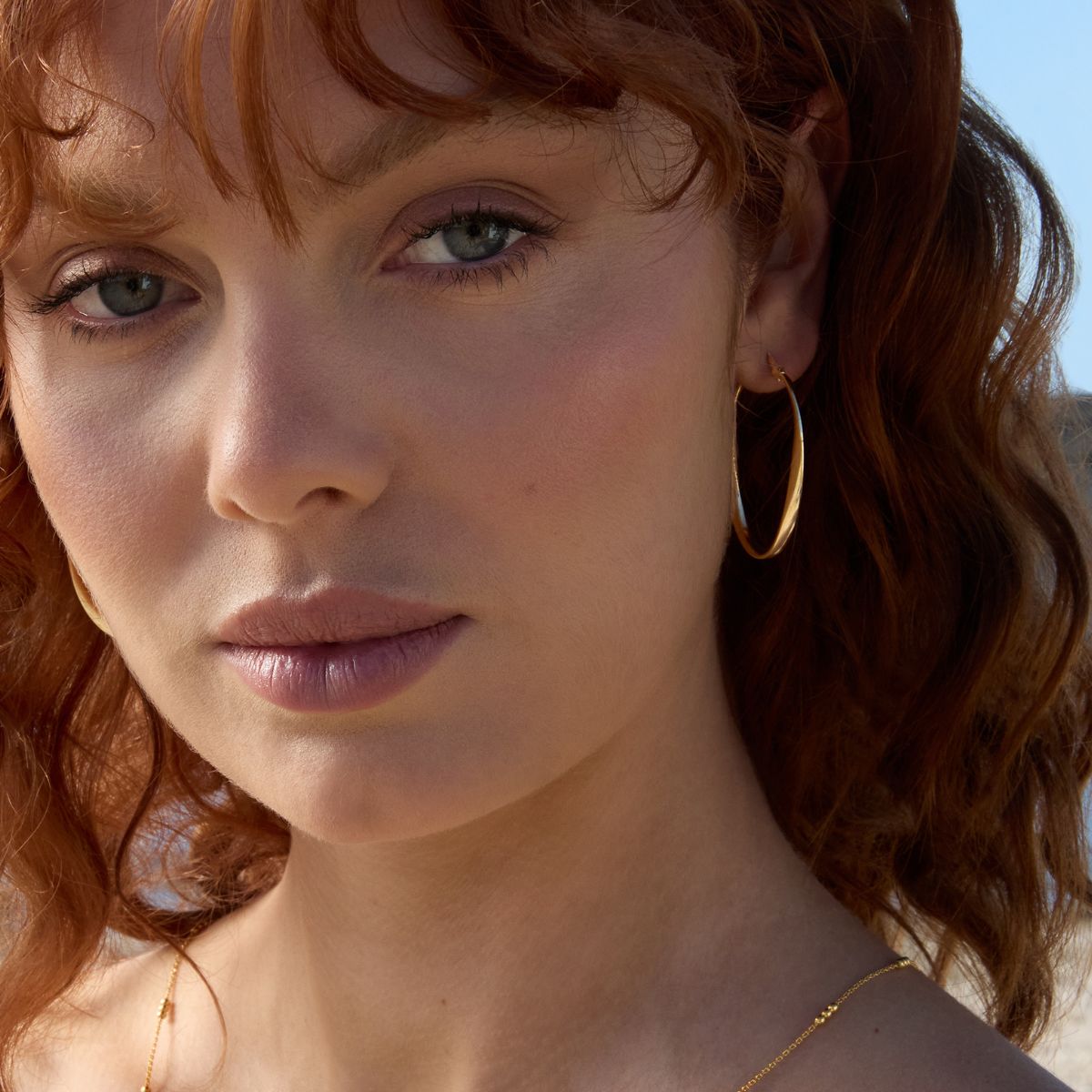 Najo Cinta Large Hoop Earring - Yellow Gold