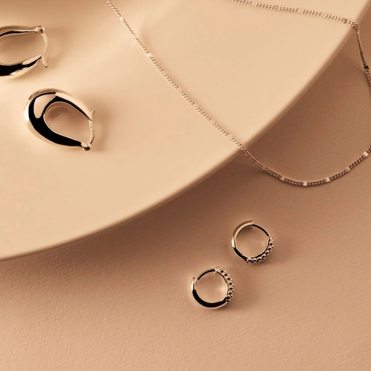 Najo Chia Huggie Earring - Sterling Silver