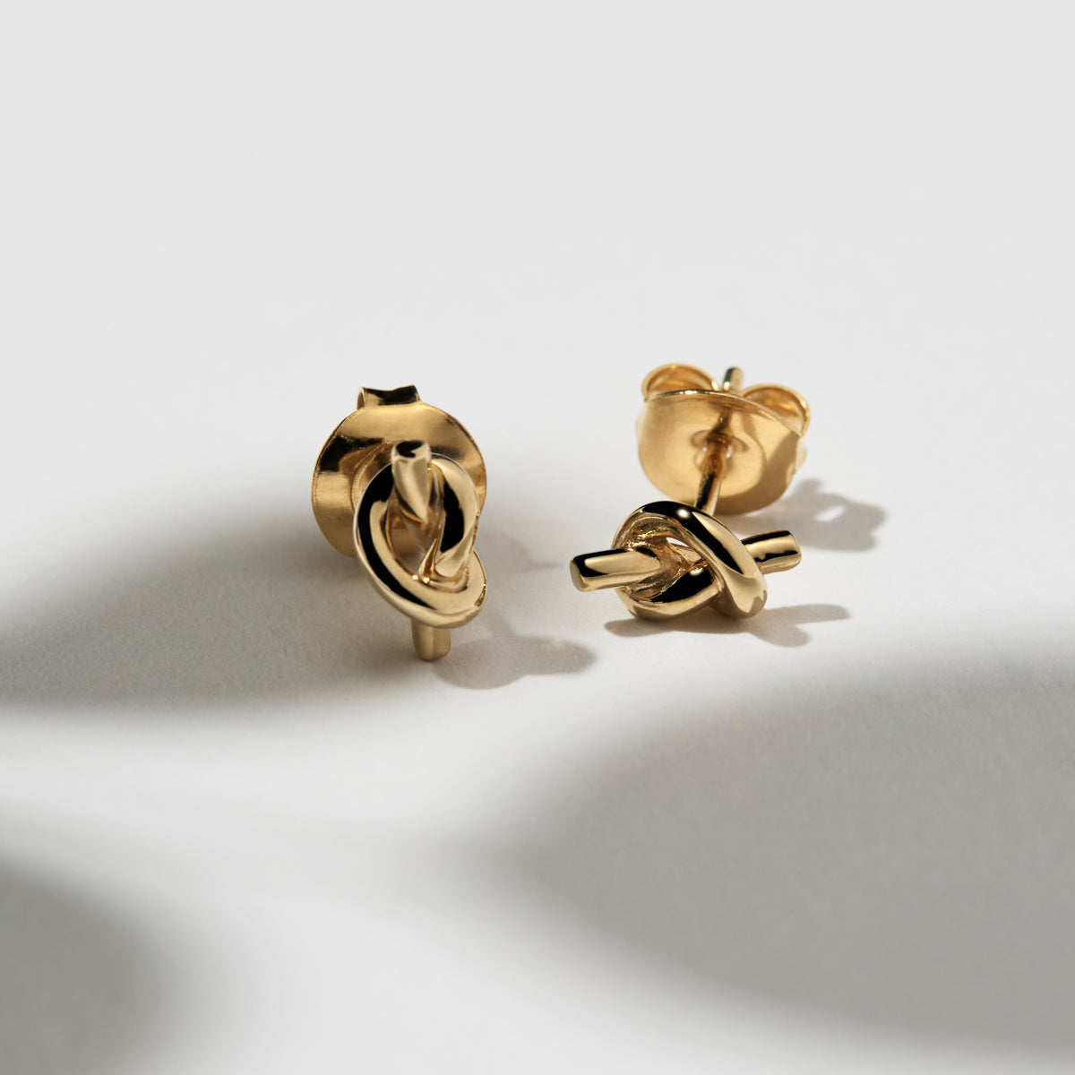 Najo Nature’s Knot Stud Earrings - Yellow Gold