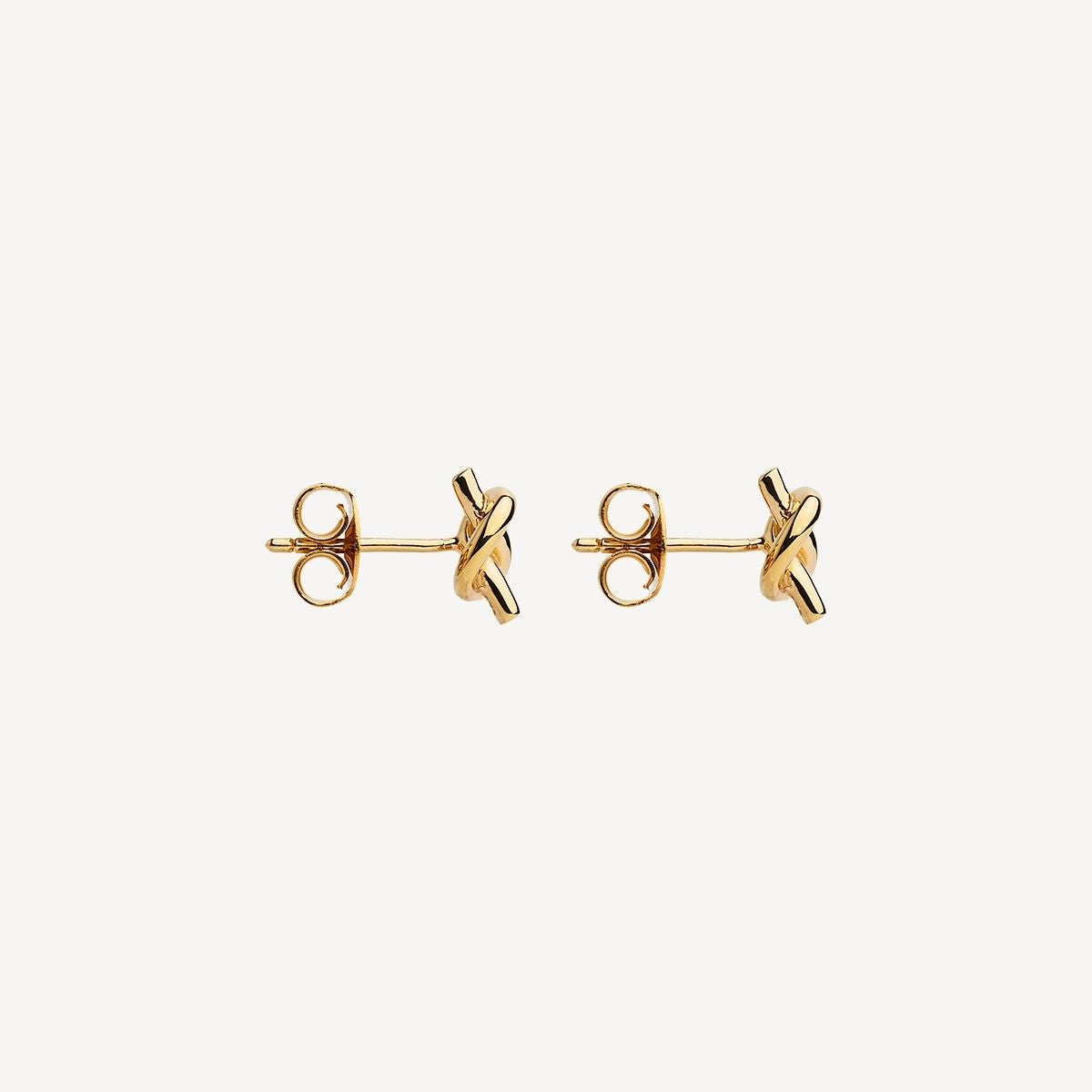 Najo Nature’s Knot Stud Earrings - Yellow Gold
