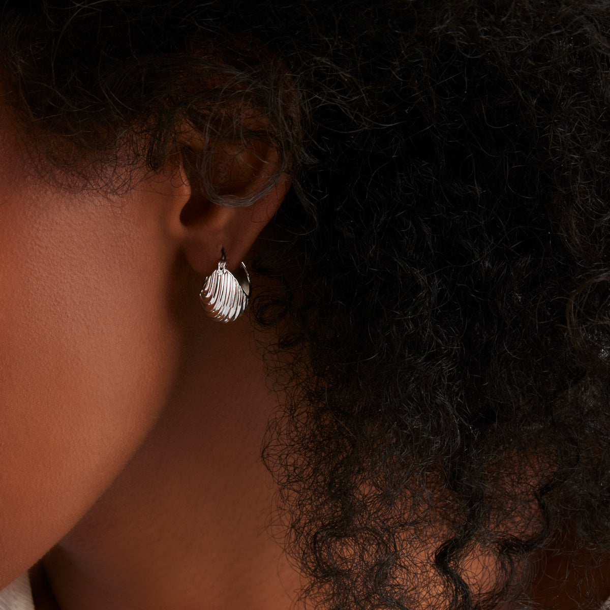 Najo Cloud Catcher Hoop Earrings - Sterling Silver