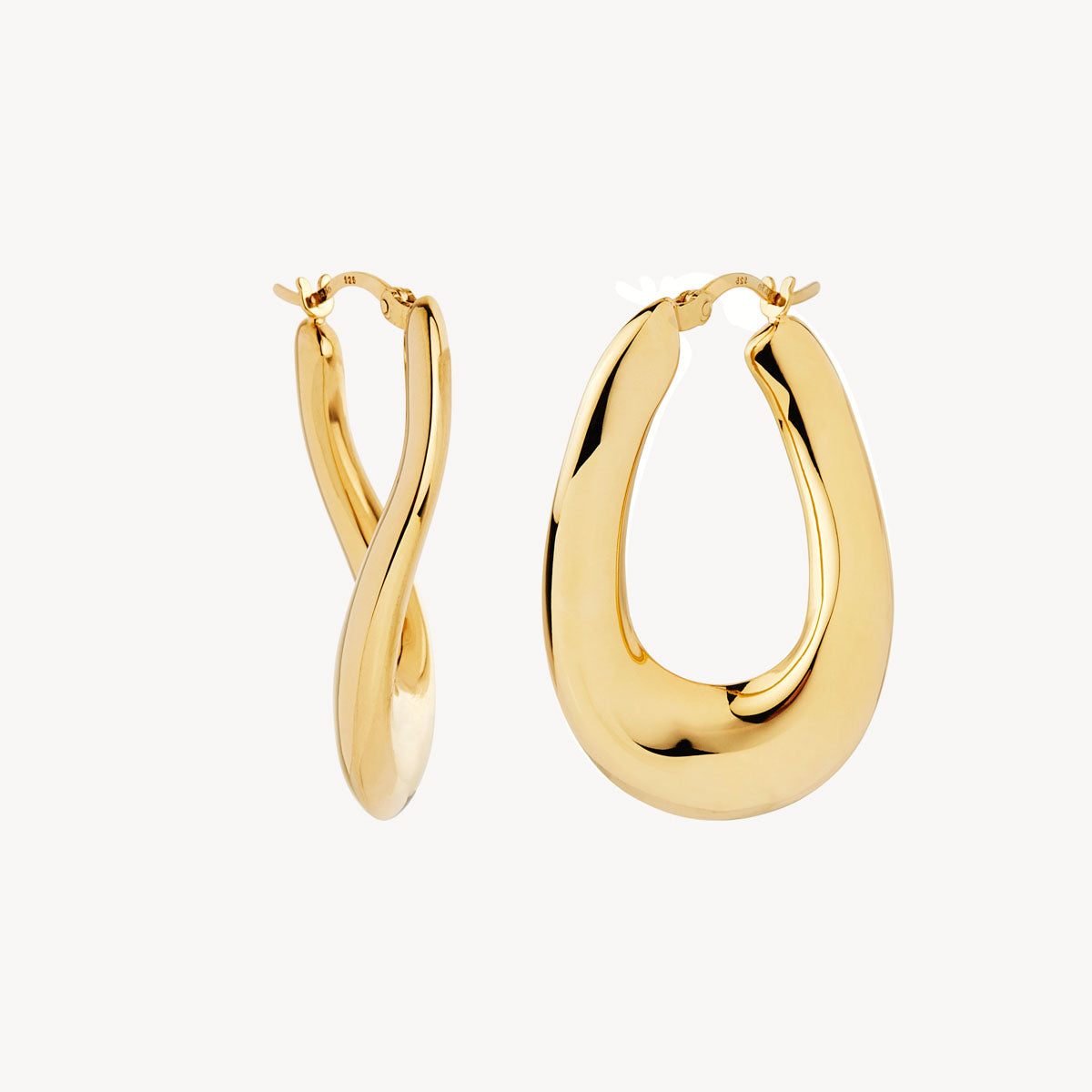 Najo Gravity Hoop Earrings - Yellow Gold