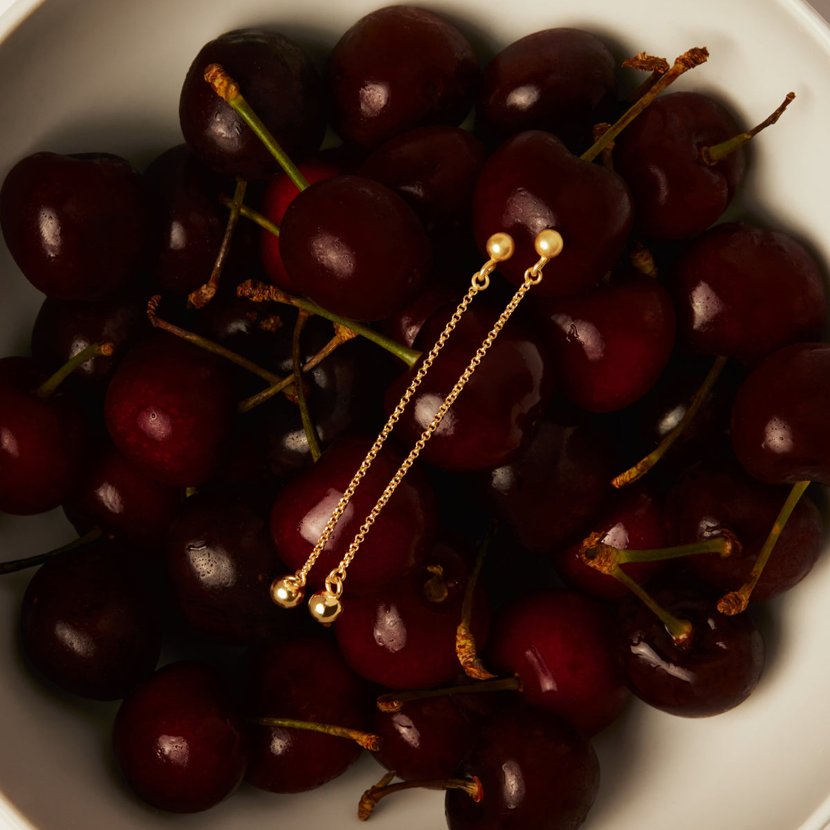 Najo Sunbeam Stud Drop Earrings - Yellow Gold