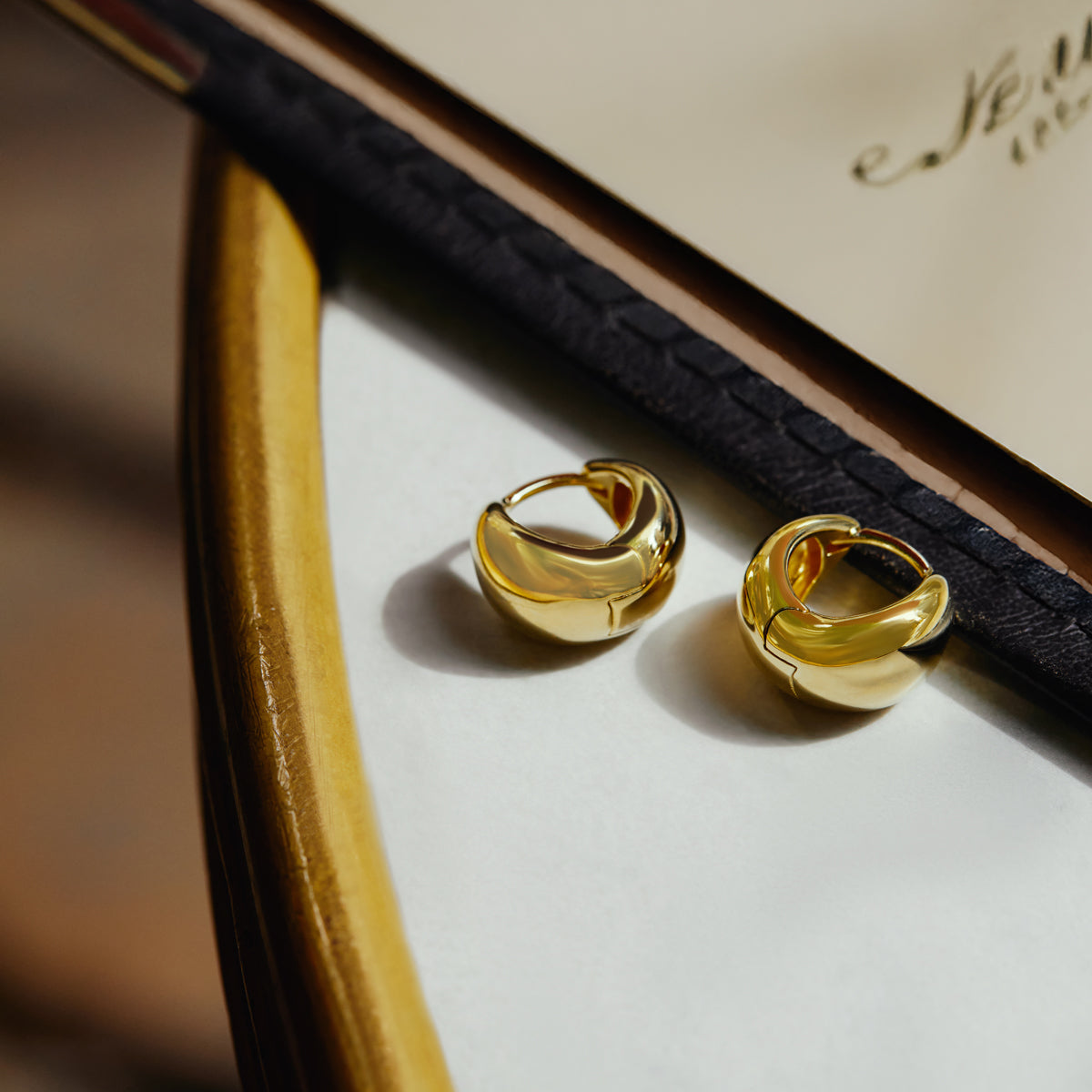 Najo La Muse Huggie Earrings - Yellow Gold
