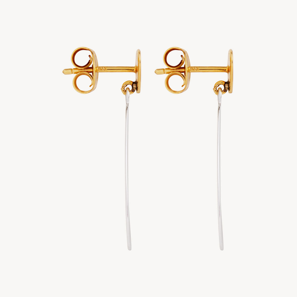 Najo Papillon Two-Tone Stud Earrings