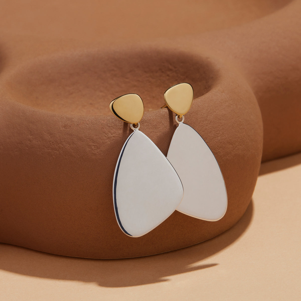 Najo Papillon Two-Tone Stud Earrings