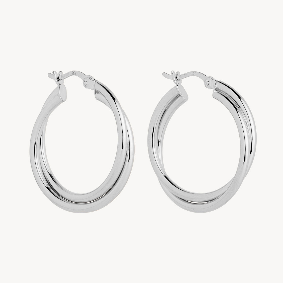 Najo Duet Hoop Earrings - Sterling Silver