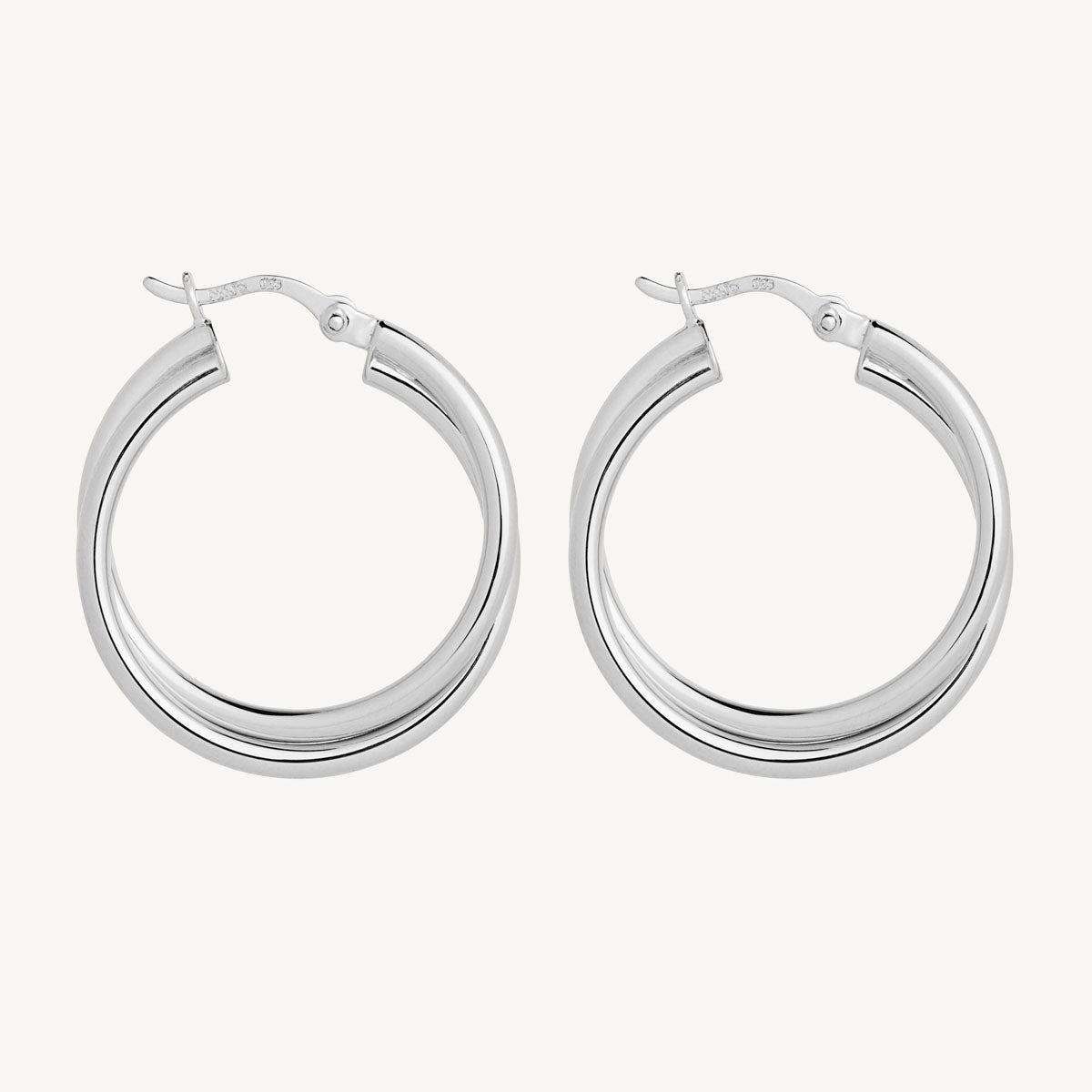 Najo Duet Hoop Earrings - Sterling Silver