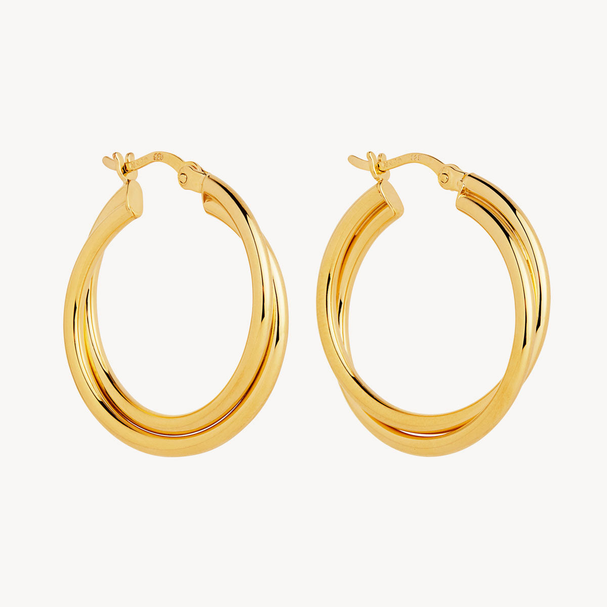 Najo Duet Hoop Earrings - Yellow Gold