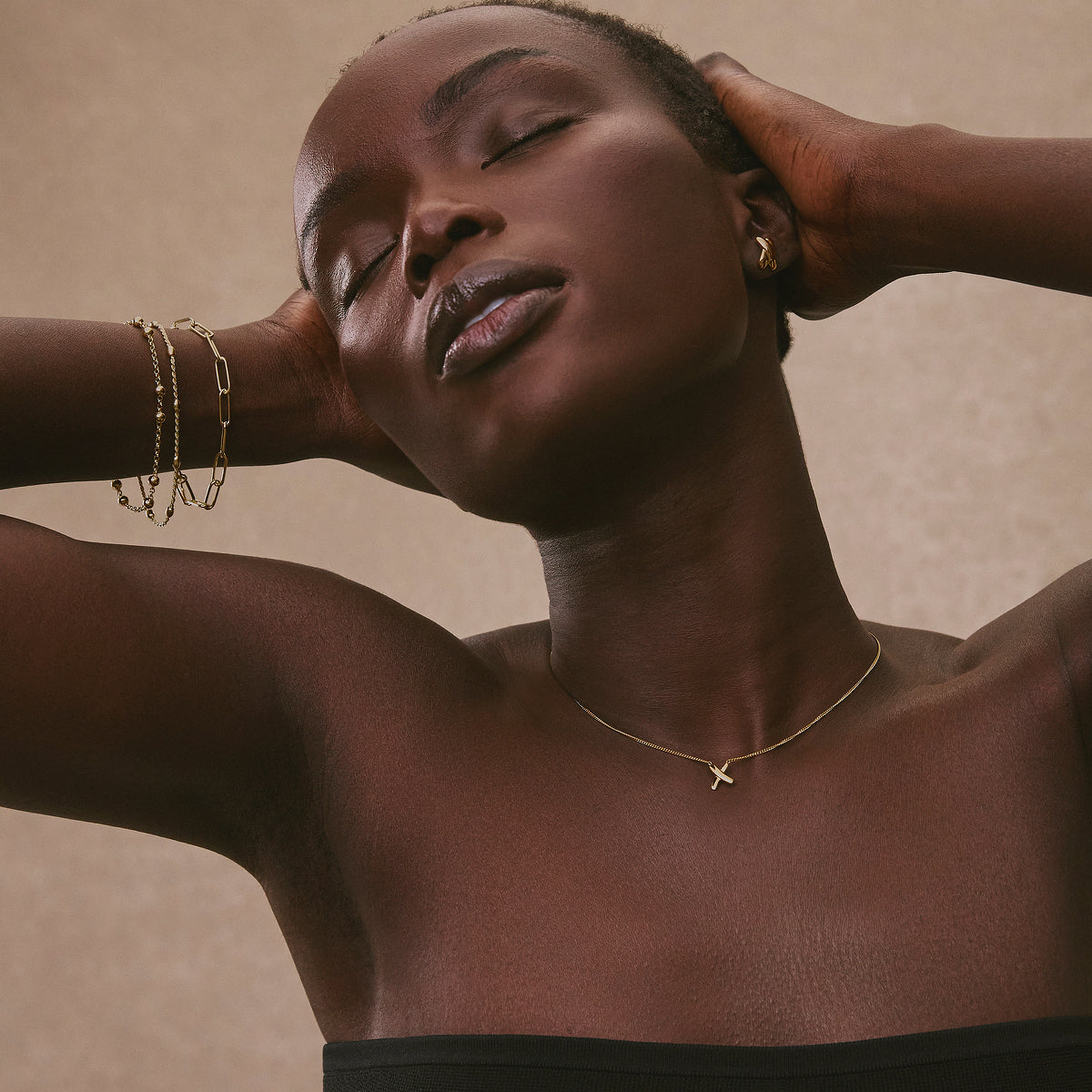 Najo Bisous Necklace - Yellow Gold