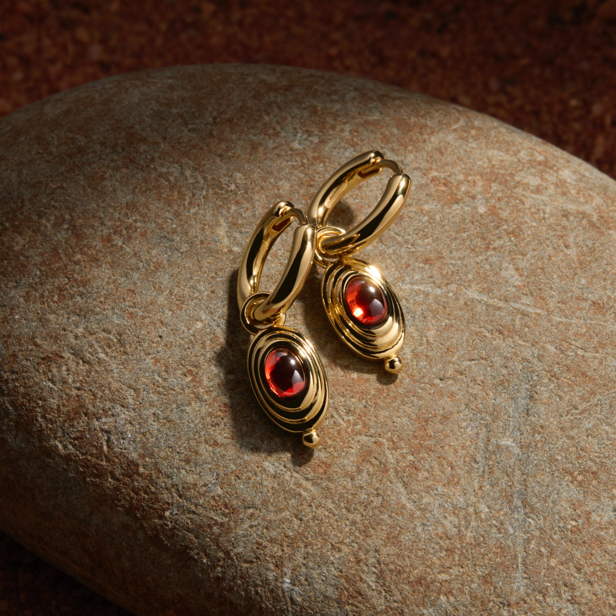 Najo Horizon Garnet Earrings
