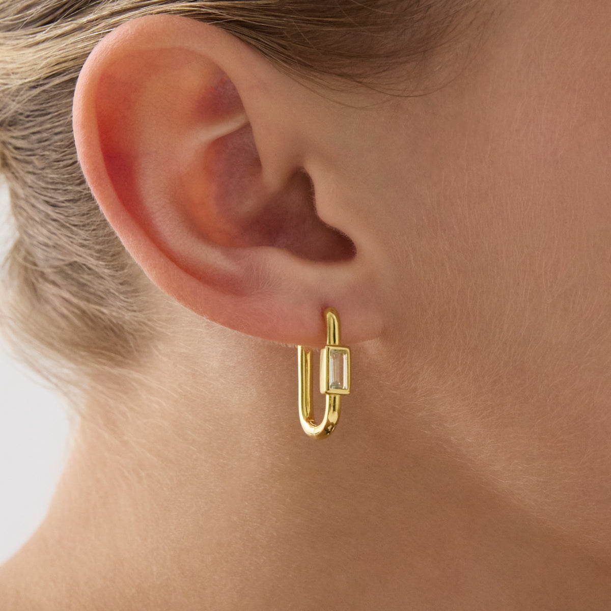 Najo Skye Cubic Zirconia Earrings - Yellow Gold