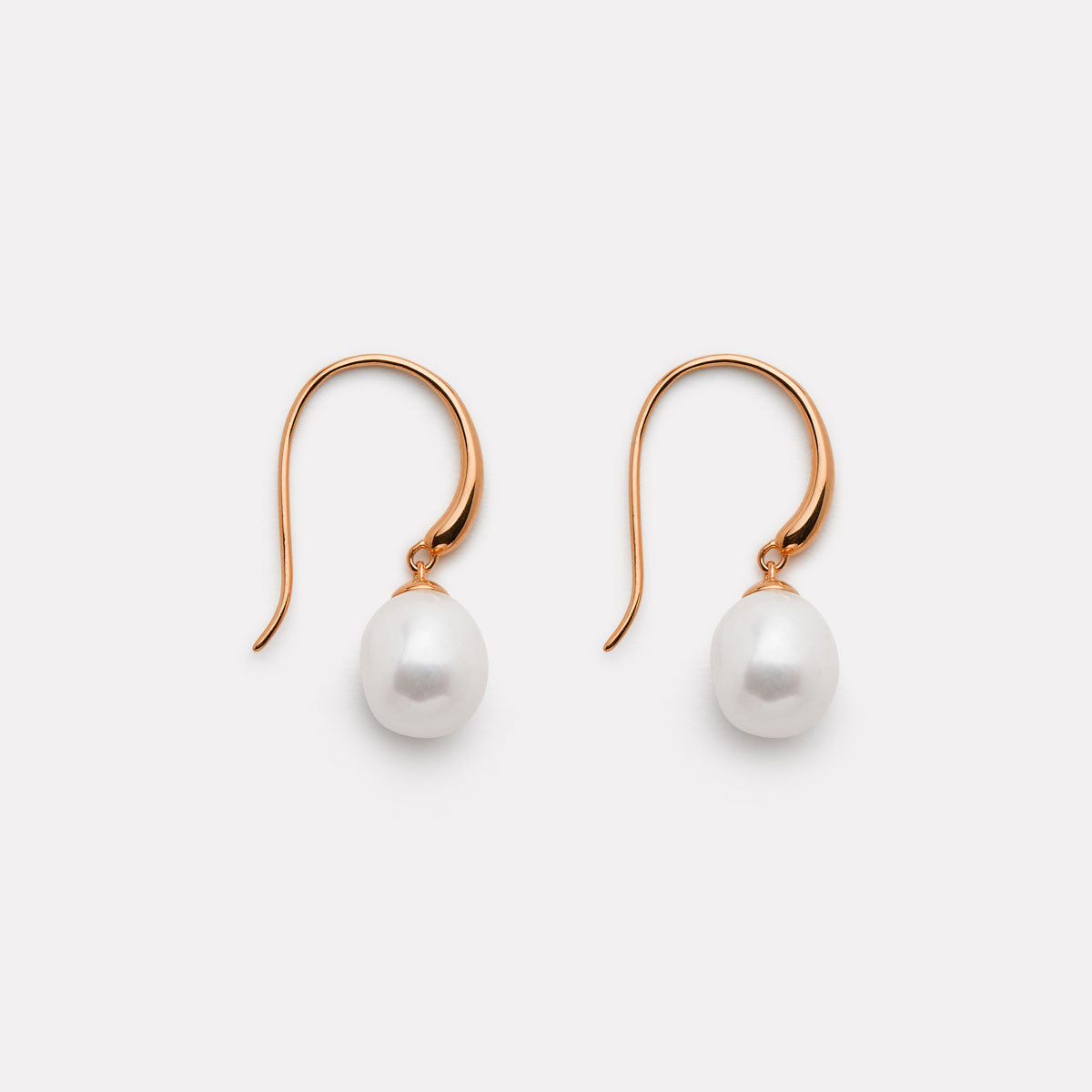 Najo Ocean Glow Pearl Earrings - Rose Gold