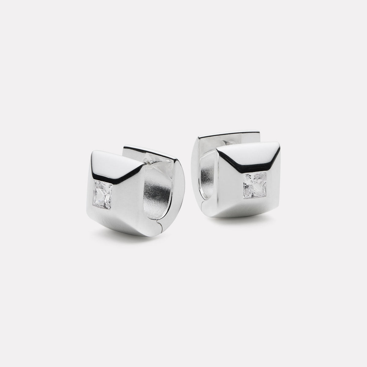 Najo Halo Cubic Zirconia Earrings - Sterling Silver