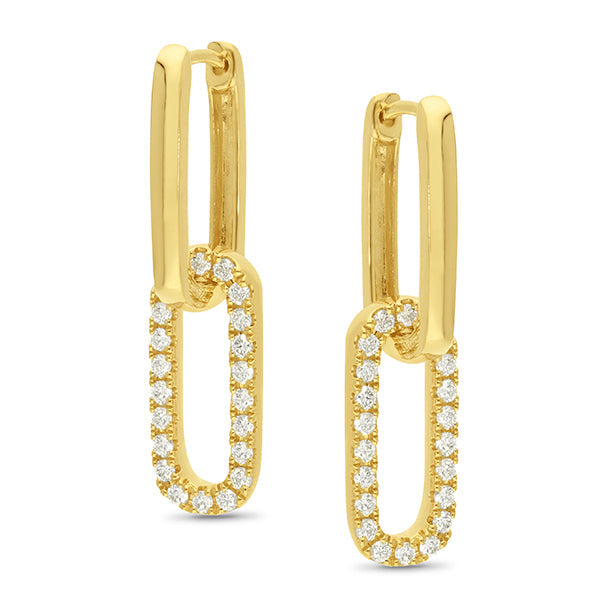 0.38ct Lab Grown Diamond Huggie Earrings