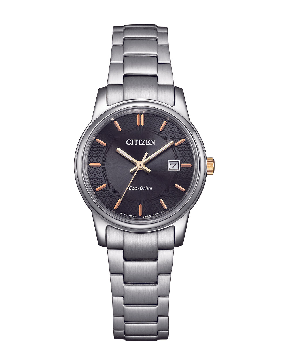 Citizen Black Dial Stainless Steel Band Ladies Watch EW2317-76E
