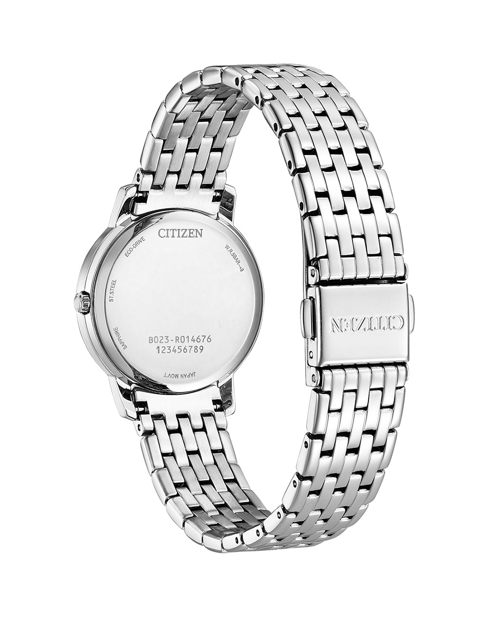 Citizen Eco-Drive Stainless Steel Crystal Set Dress Watch EX1488-56A