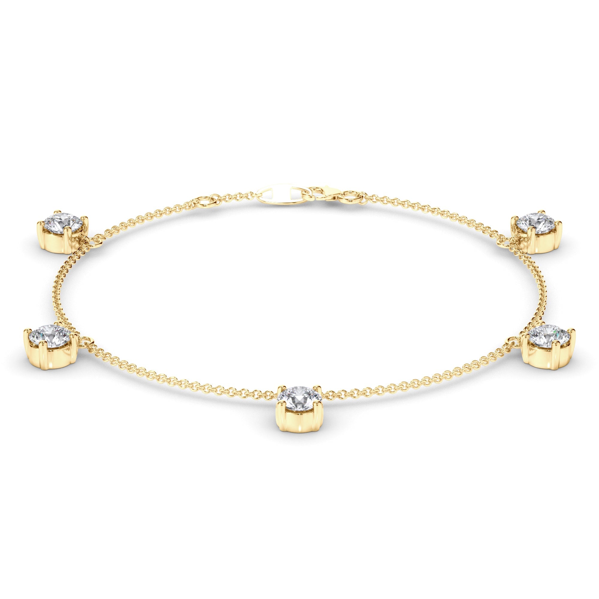 Floating Round Brilliant Cut Laboratory Grown Diamond Bracelet