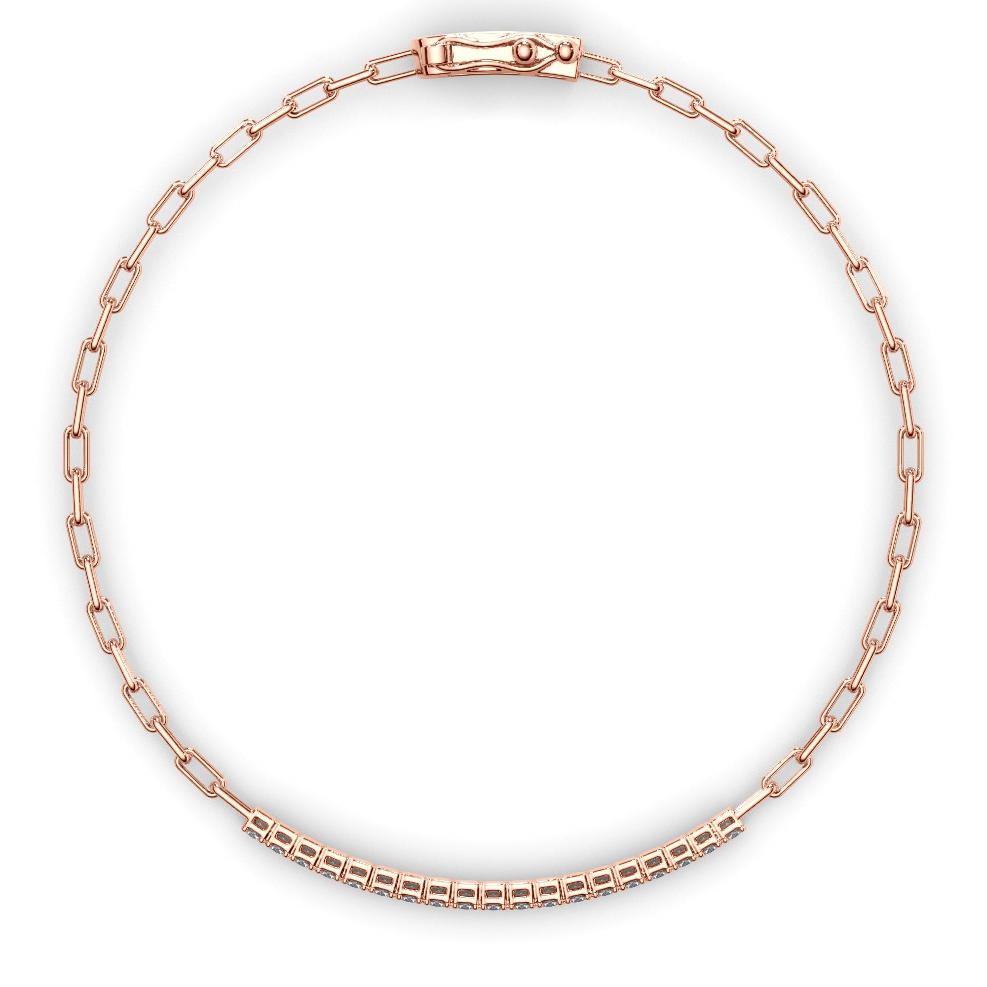 Round Brilliant Cut Natural Mined Diamond Tennis Bracelet