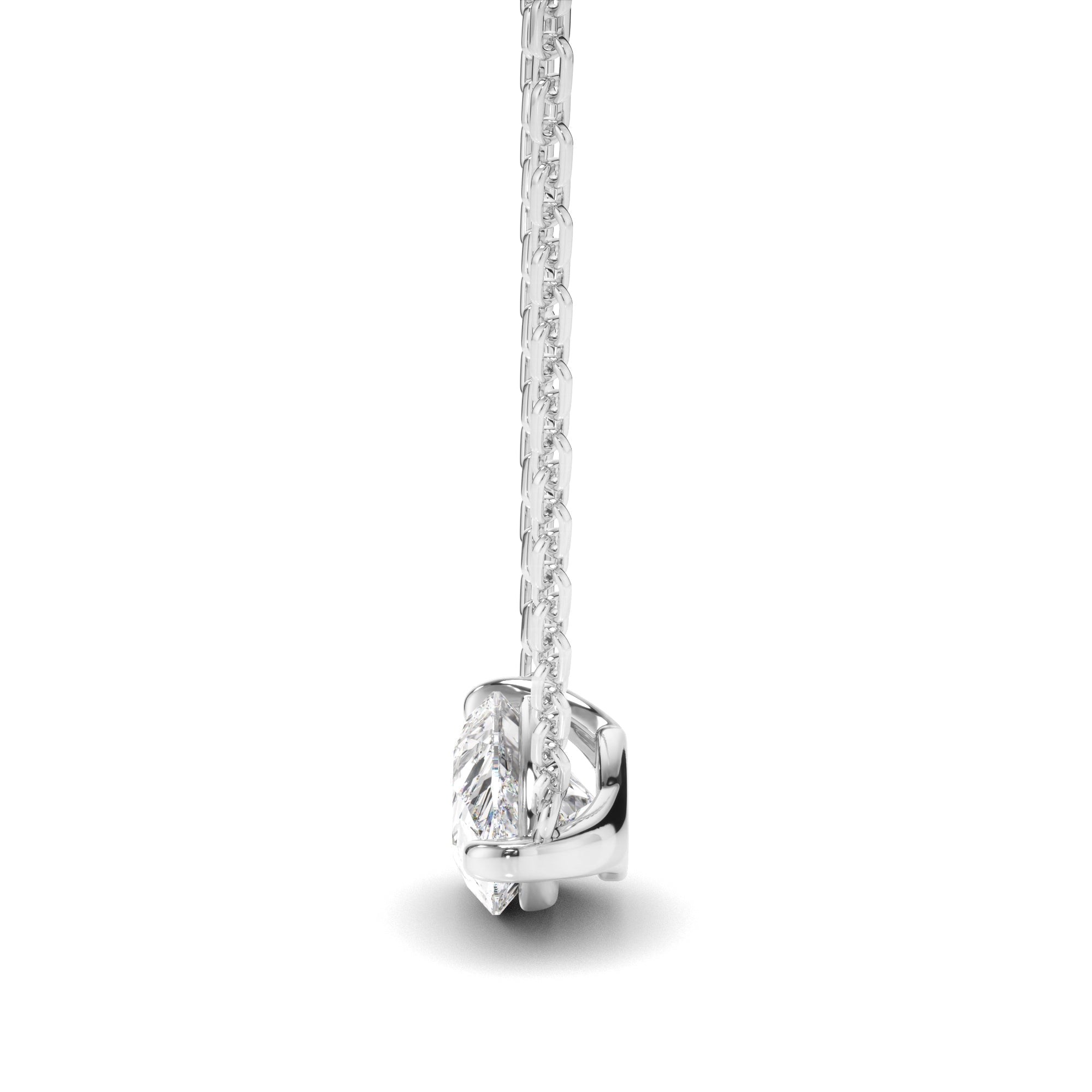 East West Pear Cut Diamond Necklet