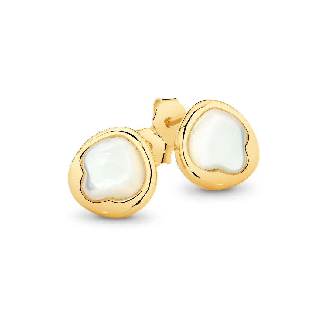 Ikecho Kiara Mother of Pearl Gold Plated Earrings