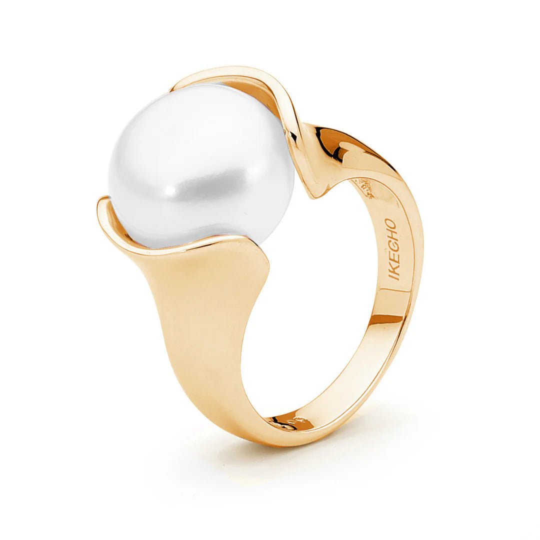 Ikecho Odyssey 9ct Yellow Gold Pearl Ring