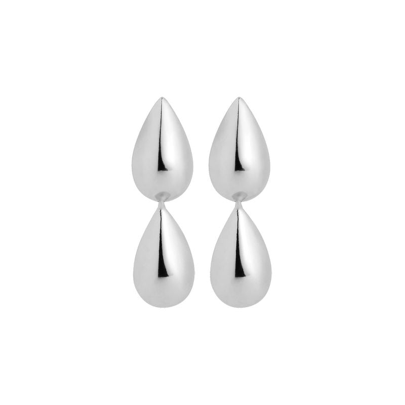 Najo Liora Double Drop Stud Earring - Sterling Silver