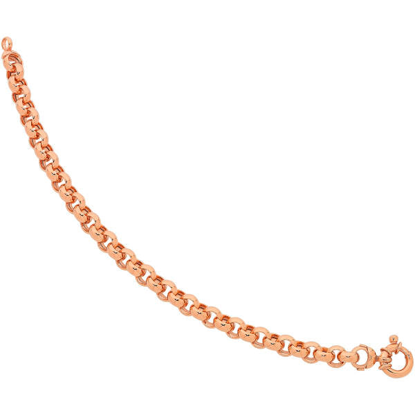 9ct Rose Gold Silver Filled Belcher Bracelet