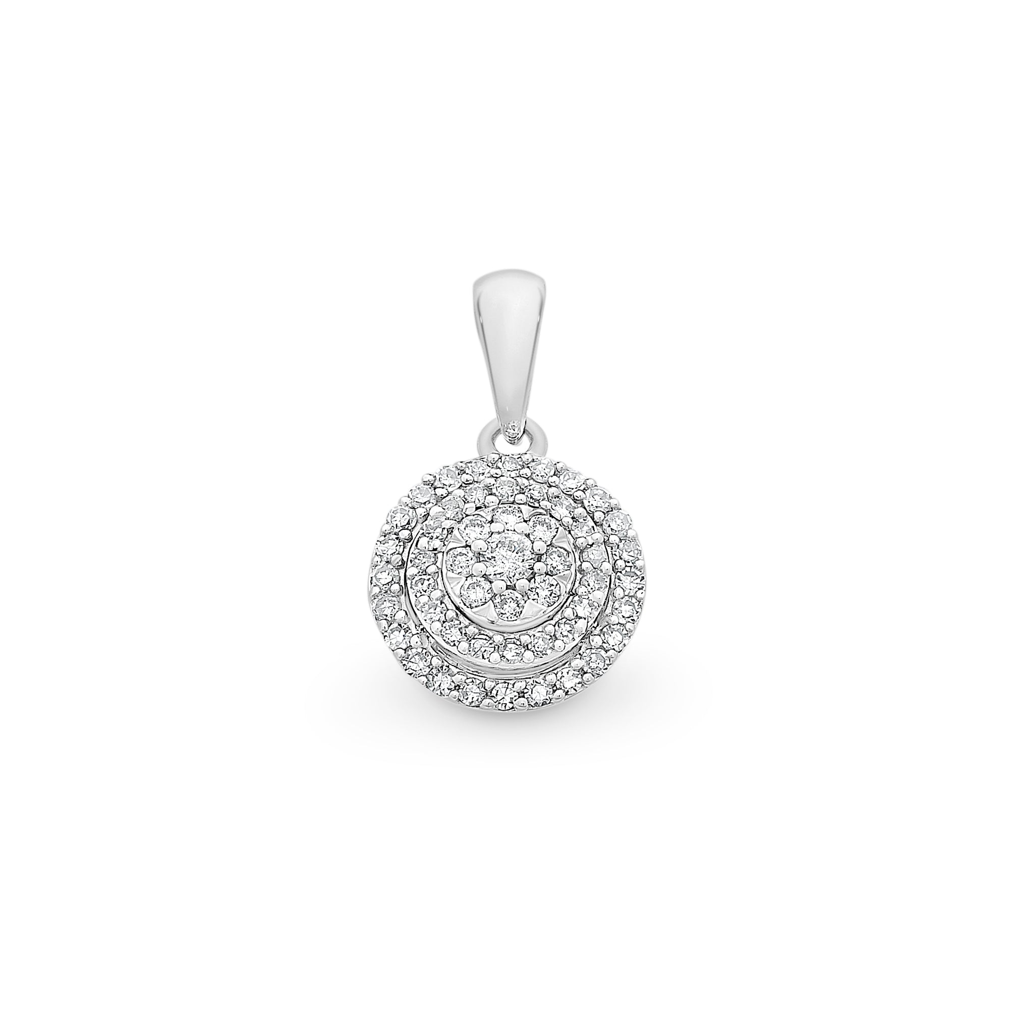 9ct White Gold 0.20ct Diamond Pendant