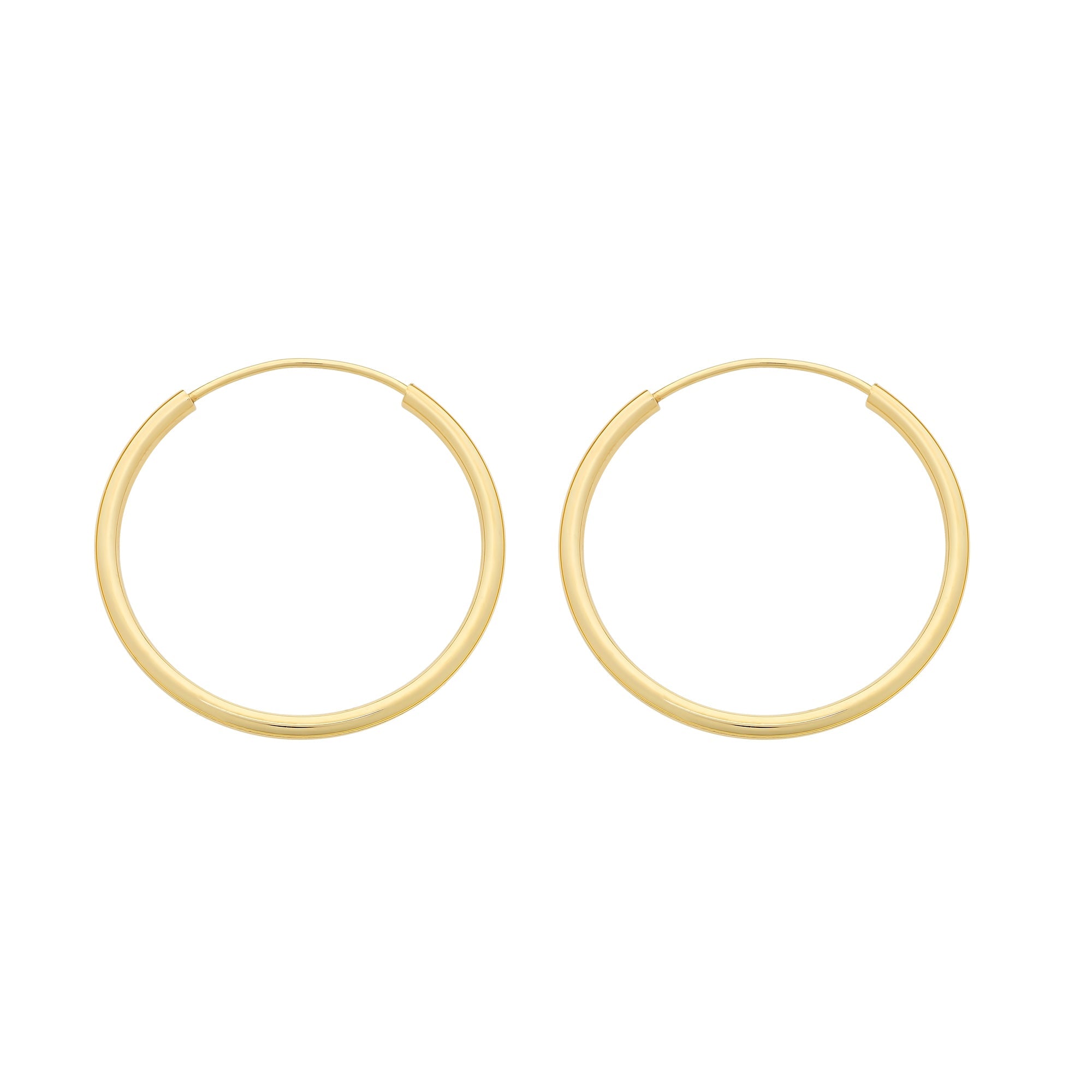 9ct Gold Silver Filled Hinged Hoop Earrings