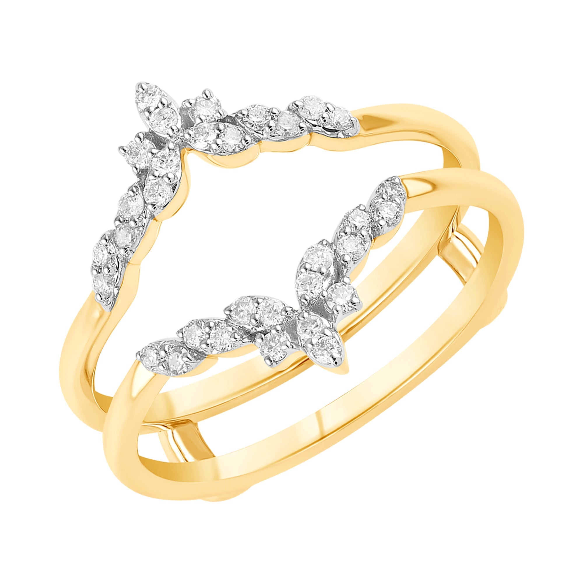 9ct Gold Total of 1/5ct Diamond Enhancer Ring