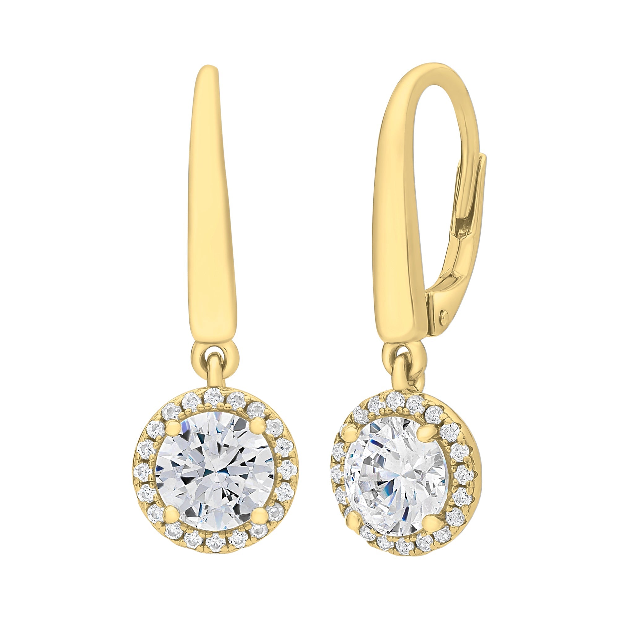 Gold-Plated Sterling Silver Cubic Zirconia Earrings