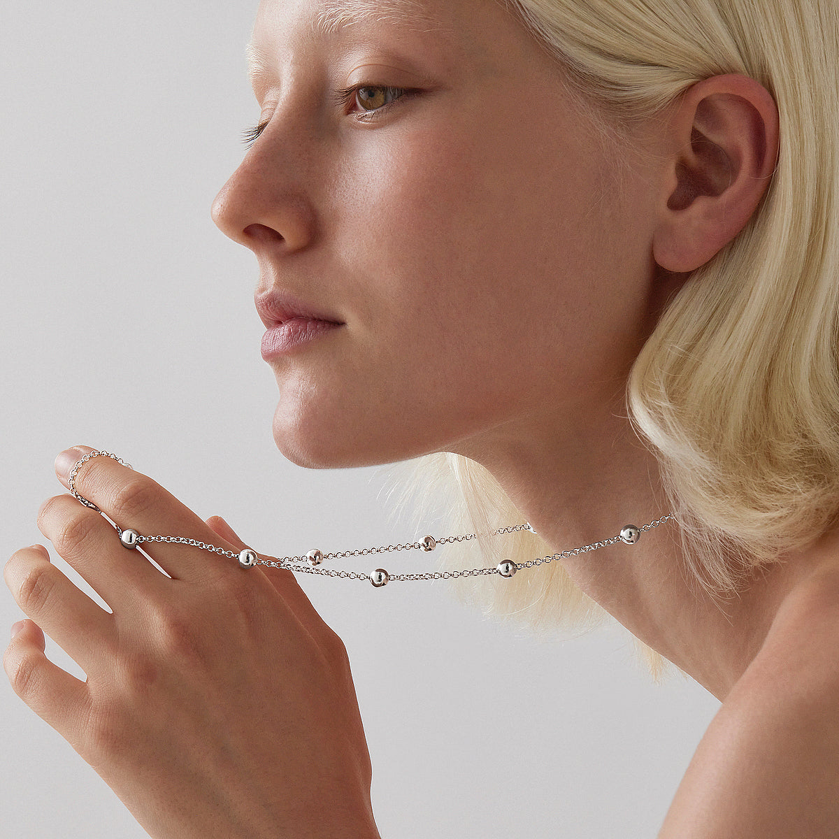 Najo Chroma Pearl Two-Tone Necklace