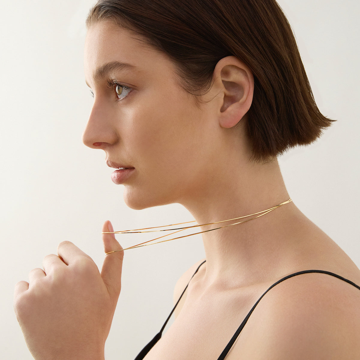 Najo Mirage Double Chain Necklace - Yellow Gold