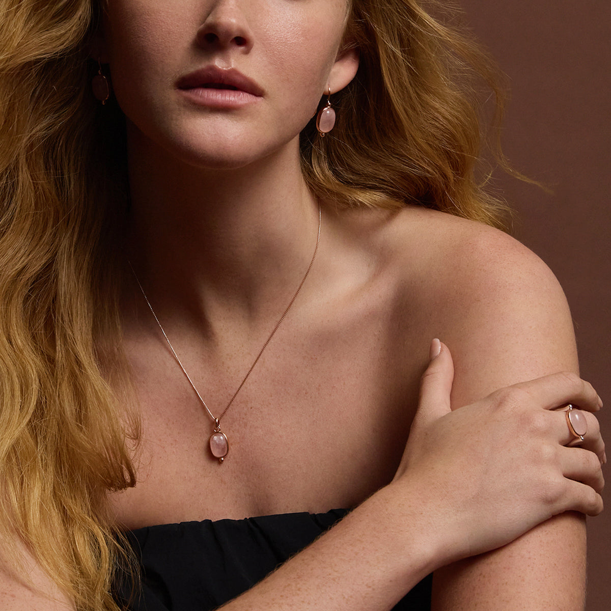 Najo Fleur Rose Quartz Ring - Large