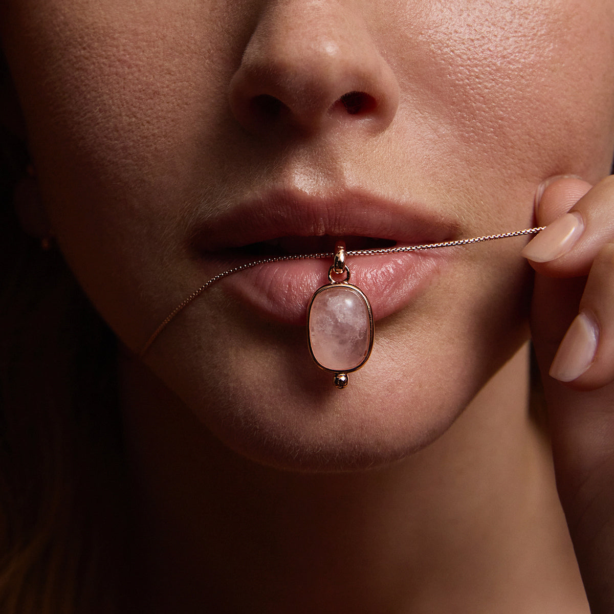 Najo Fleur Rose Quartz Pendant