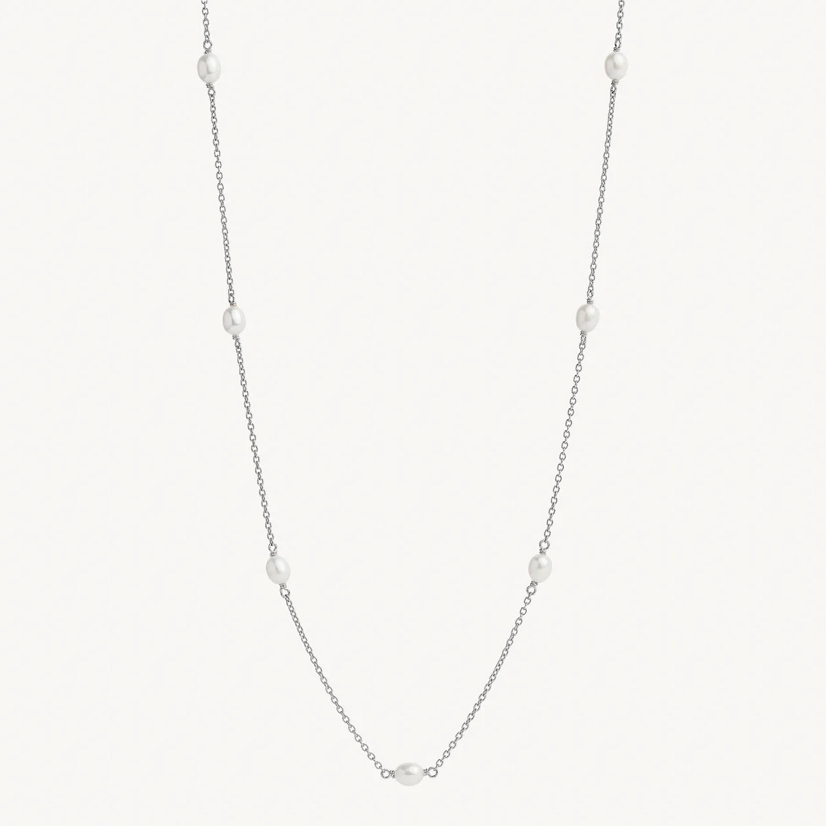Najo Tidal Whisper Silver Pearl Necklace