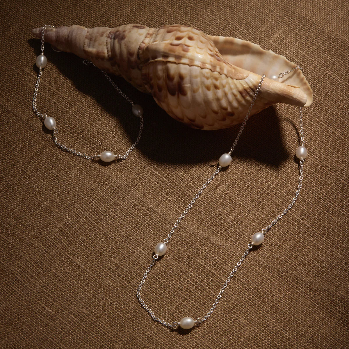 Najo Tidal Whisper Silver Pearl Necklace