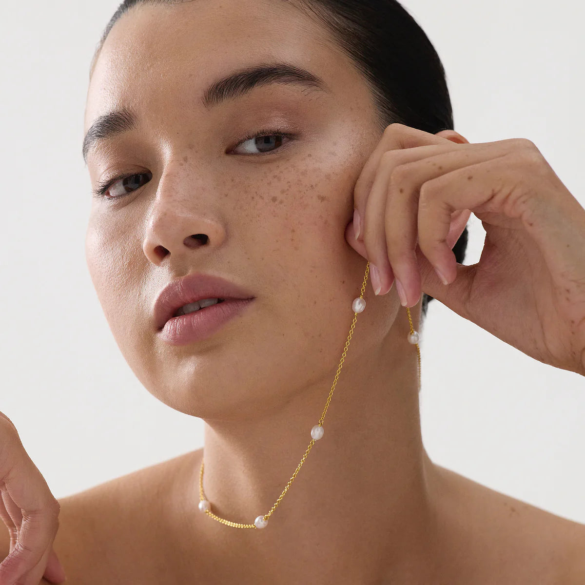 Najo Tidal Whisper Yellow Gold Pearl Necklace