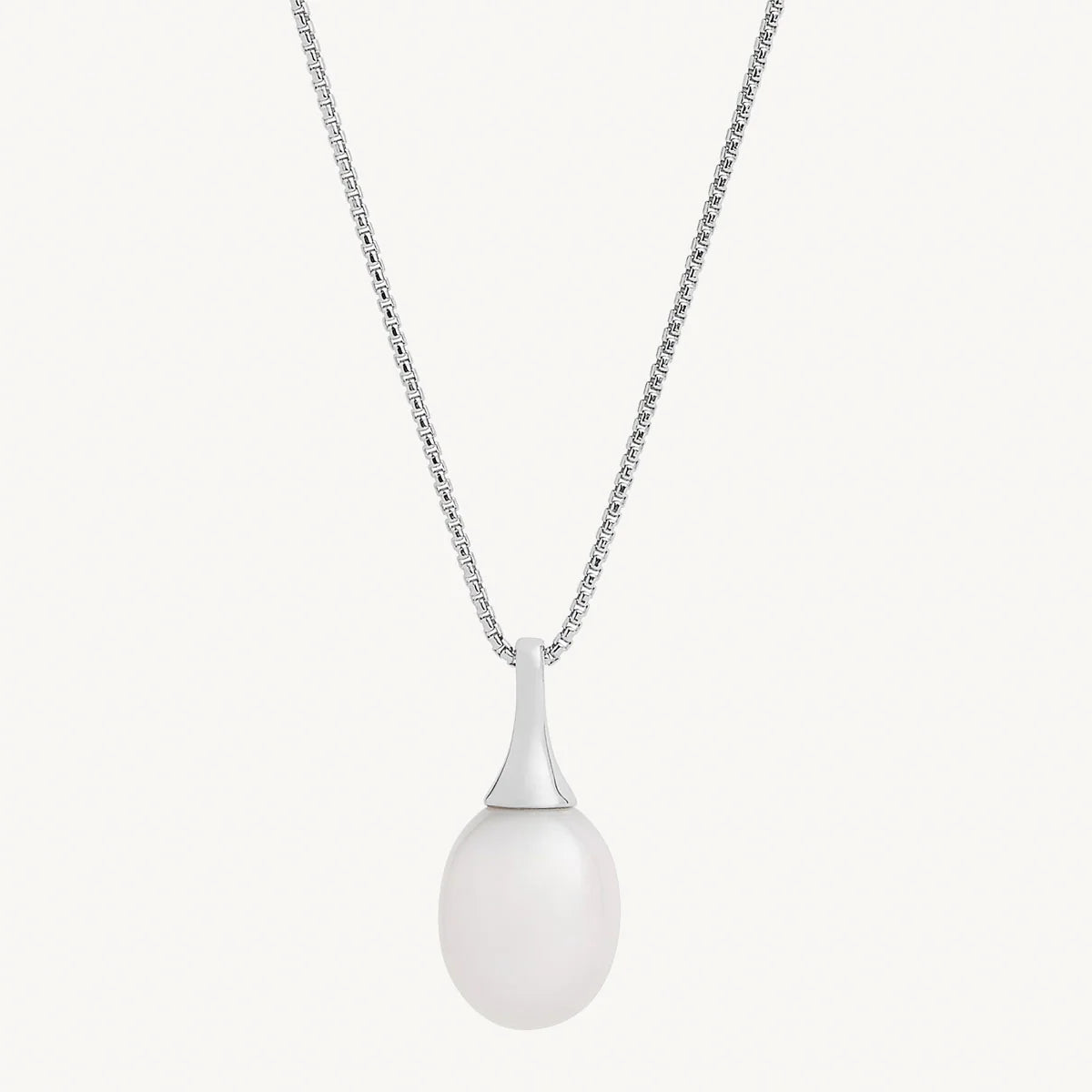 Najo Isla Silver Pearl (White) Necklace