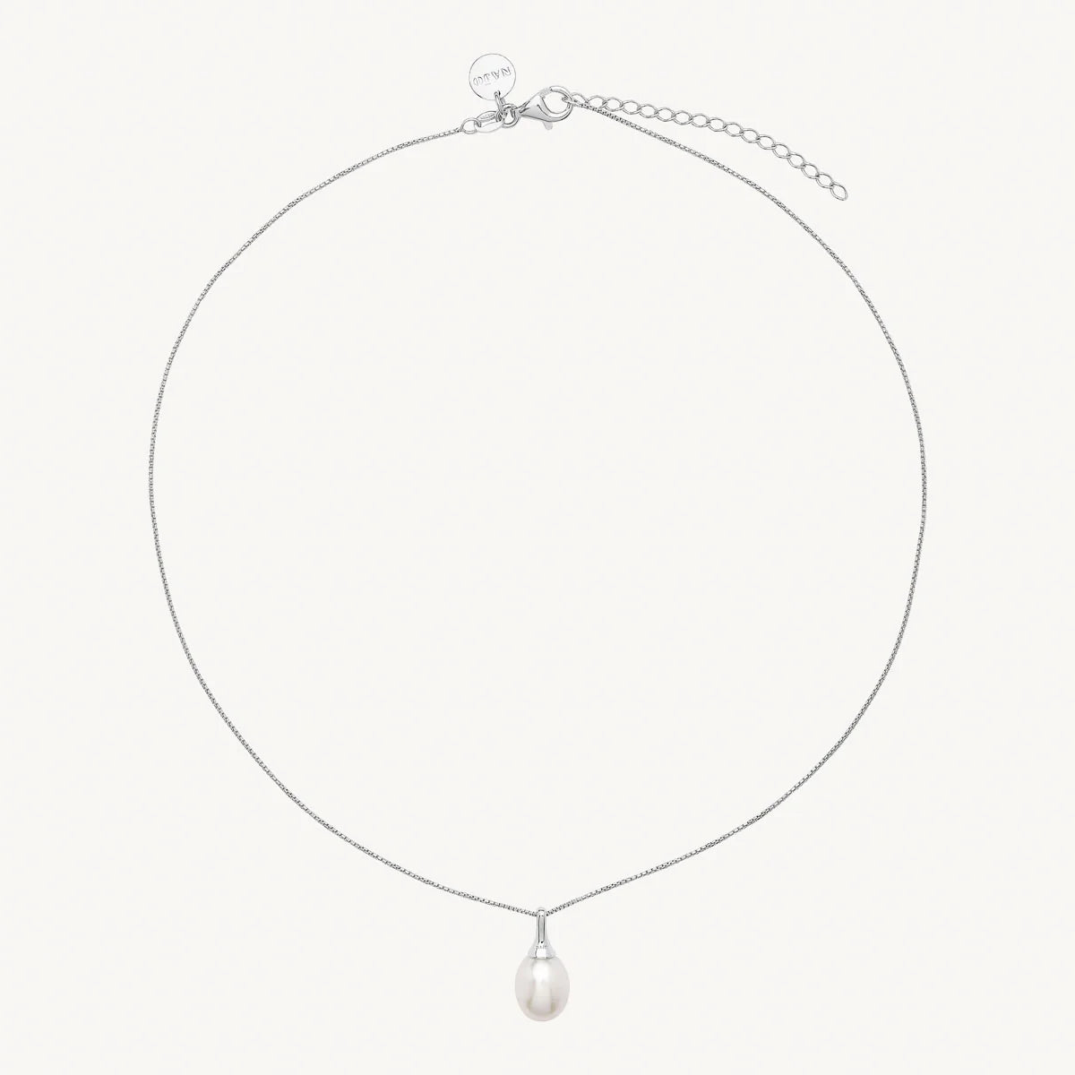 Najo Isla Silver Pearl (White) Necklace