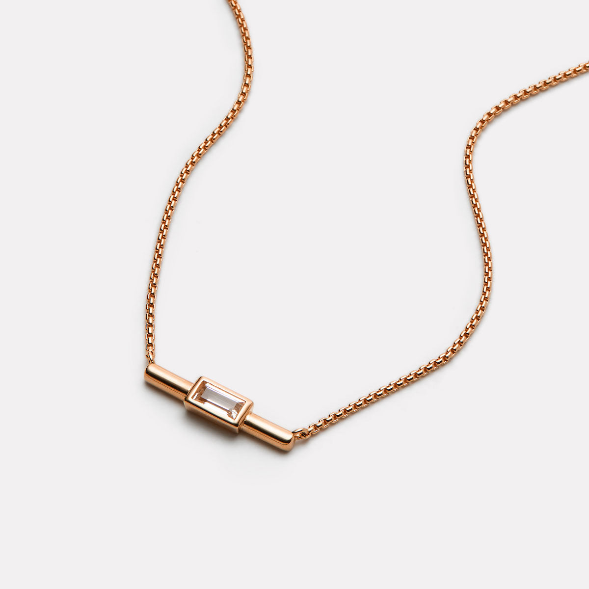 Najo Skye Cubic Zirconia Necklace - Rose Gold