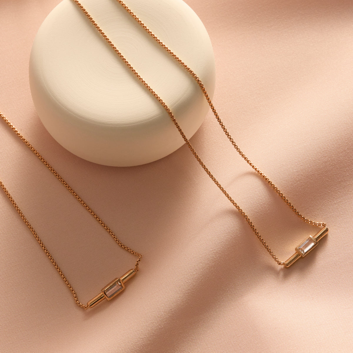 Najo Skye Cubic Zirconia Necklace - Rose Gold